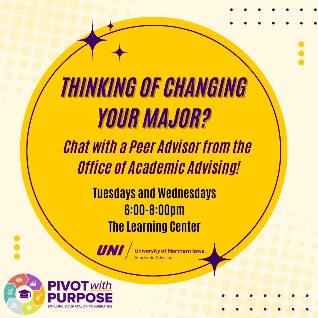 Thinking of Changing Your Major?  Visit with a peer in The Learning Center