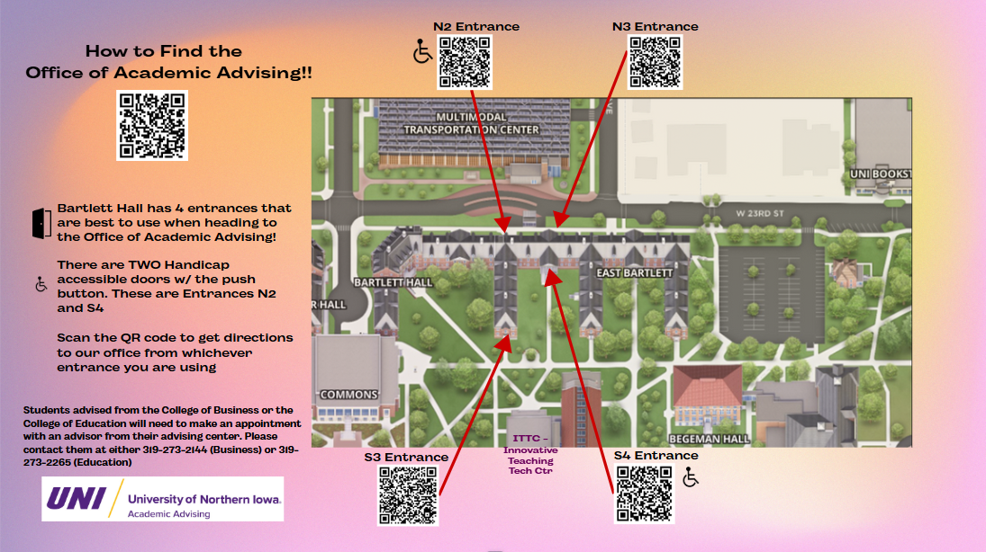 General Map of Bartlett with QR Codes