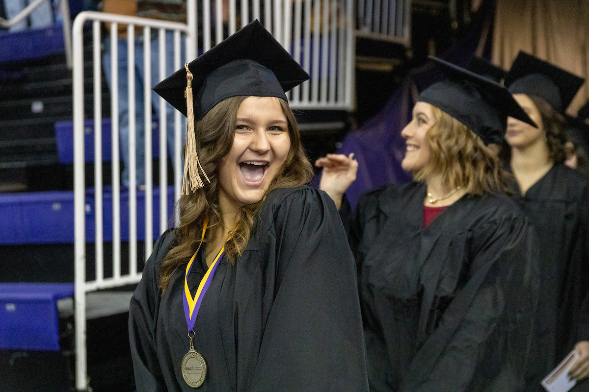 student at graduation